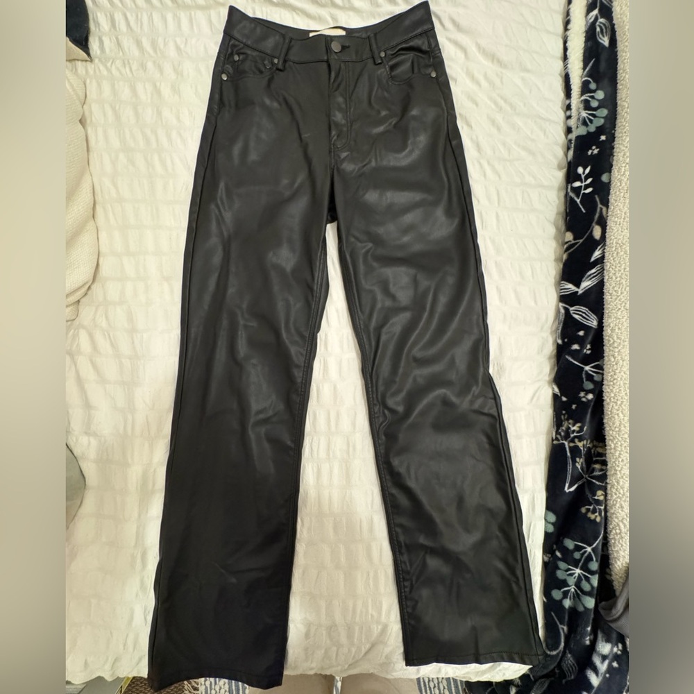 Zara Black Leather Pants